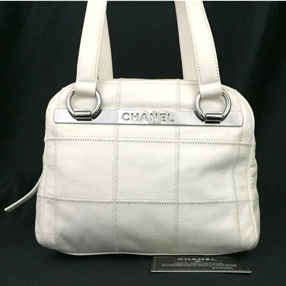 Authentic Chanel White Chocolate Bar Bag